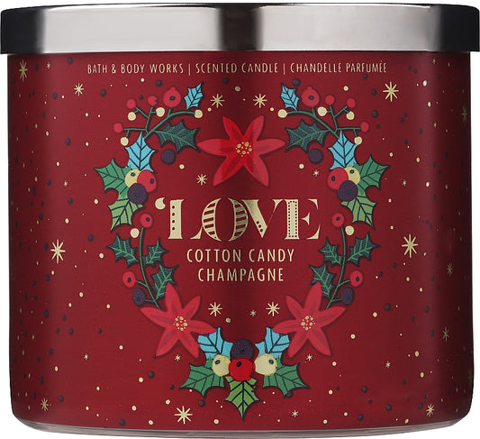 Bath and Body Love Cotton Candy Champagne Scented Candle