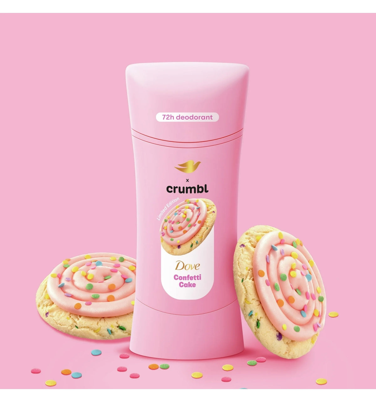 DOVE X CRUMBL CONFETTI CAKE DESODORANTE - Pink Beauty