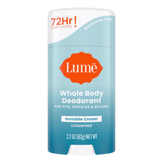 LUME WHOLE BODY DEODORANT INVISIBLE CREAM "UNSCENTED"